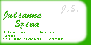 julianna szima business card